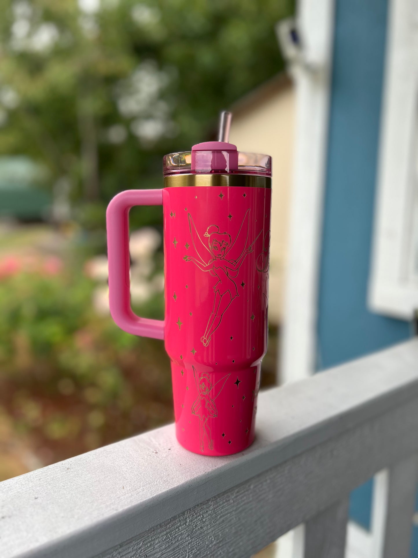30 oz  Fairy Stanley quencher laser engraved