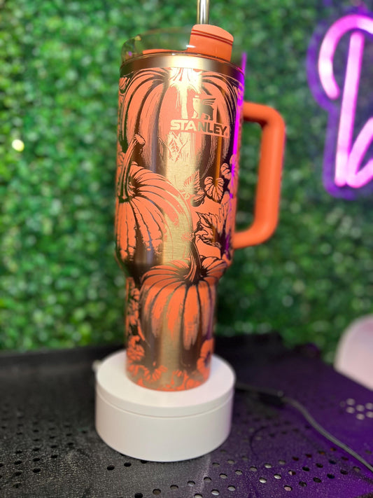 40 oz Limited Spice pumpkin patch engraved Stanley quencher